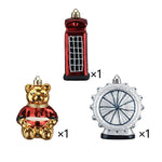 Karaca Home New Year London Yılbaşı Ağaç Süsü Seti, 3 Parça