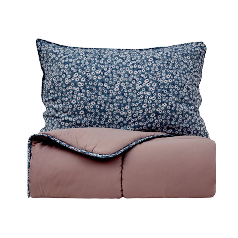 Karaca Dexie Doppel Bettdecken Set, Rosa, 200x200, 50x70 cm