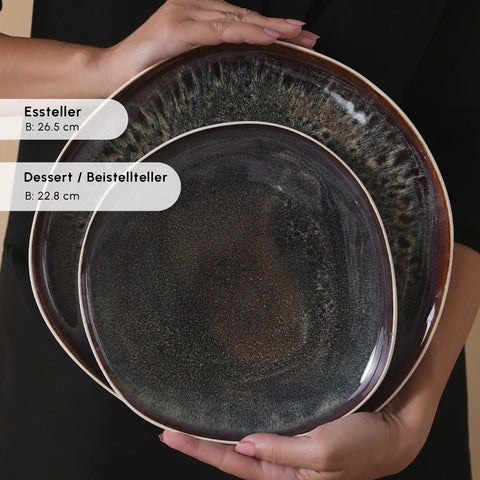 Karaca Red Carpet Collection Streamline New Galactic Geschirrset, Stoneware, 12 Personen, Weiß, 59 teilig