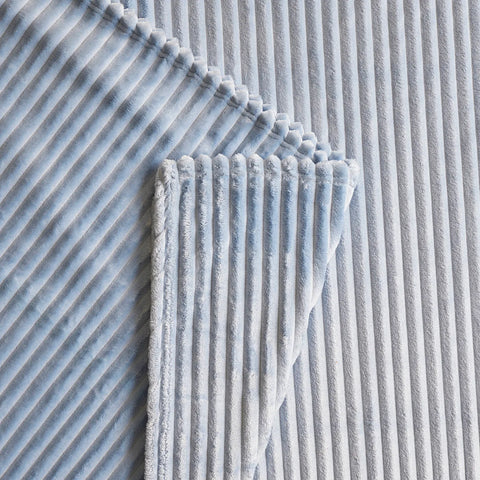 Karaca Ruby Stripe Wellsoft Doppel Decke, Blau