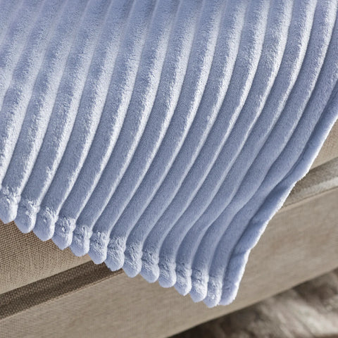 Karaca Ruby Stripe Wellsoft Doppel Decke, Blau