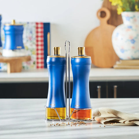 Karaca Blue Berry Ölgießer und Essig, Glas 