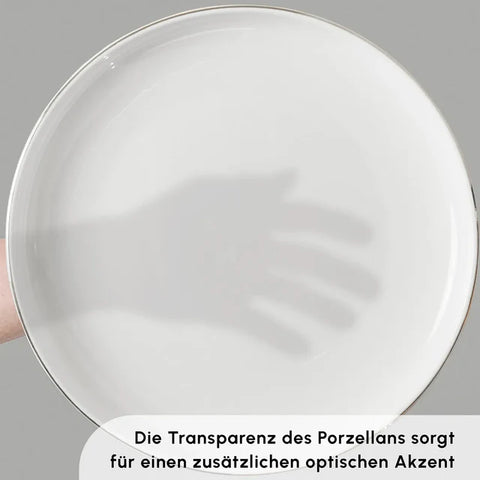 Karaca Stream Bone New Saturn 53-Piece Dinner Set for 12 People – Platinum