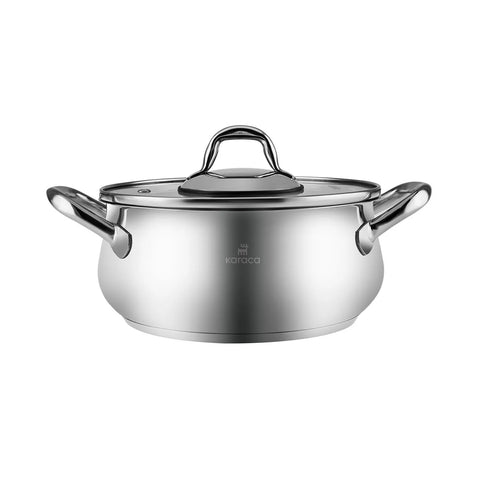 Karaca New Akara Induktion Boden Tief Topf, Stahl, 24 cm