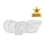 Karaca Red Carpet Collection Streamline Sunset Platinum 59 Piece 12 Person Dinner Set