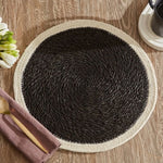 Karaca Luka Seagrass & Jute Placemat, 37 cm, Grey