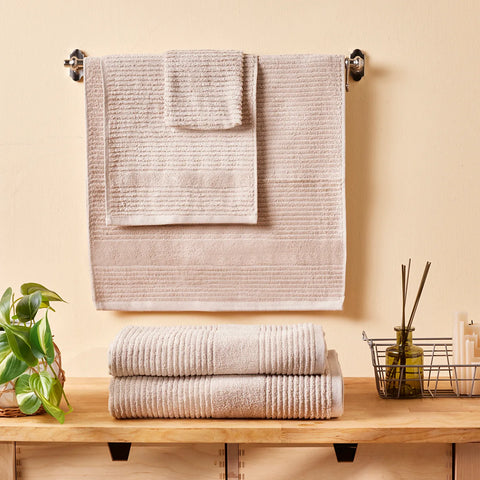Karaca Rachel Supreme Duschtuch, Beige, 70x140 cm