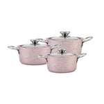 Karaca Ivy Biogranit Midi Cookware Set, 6 Piece, Rose