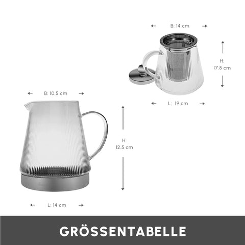 Karaca Keops Glas-Teekanne