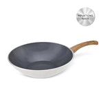 Karaca Swiss Crystal 28 Cm Induction Wok Pan, Cream