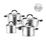 Karaca Kaarl Stainless Steel Induction Cookware Set, 8 Piece