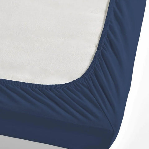 Nautica Jersey Spannbetttuch, Marineblau, 180x200cm