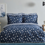 Karaca Home Daisy 100% Cotton Single Duvet Cover Set Indigo