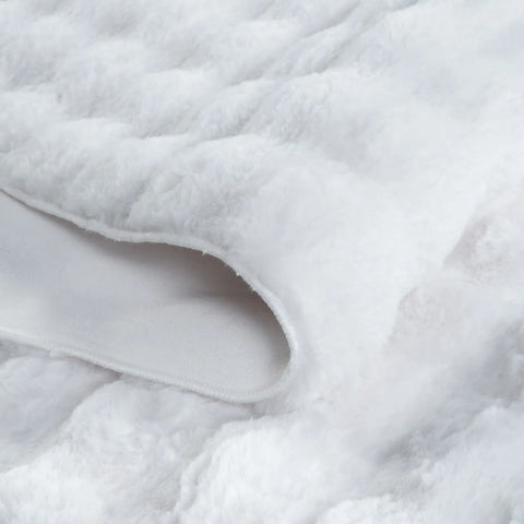 Kaşmir Halı 7/24 Cosy Premium Bubble Weiß Oval 100x150 cm