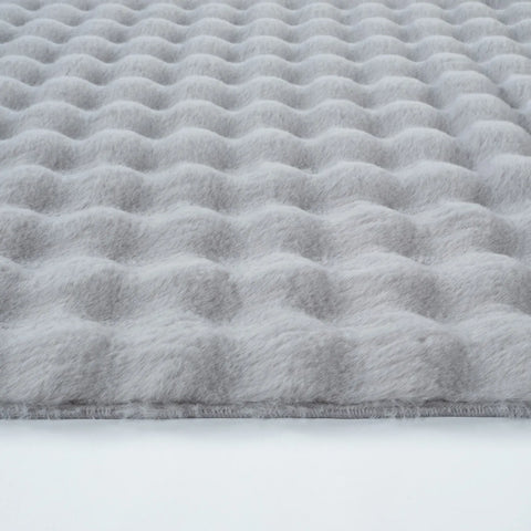 Kaşmir Halı 7/24 Cosy Premium Bubble Hellgrau Oval 100x150 cm