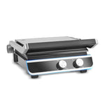 Karaca Nova Grill 6-Slice Capacity Stainless Steel Contact Grill and Sandwich Toaster with Timer, 2000W, Inox