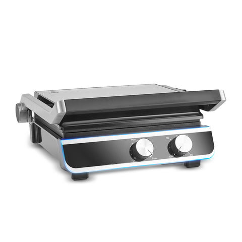 Karaca Nova Grill Kontaktgrill & Sandwich-Toaster aus Edelstahl mit Timer, 2000W, Inox, Kapazität für 6 Toastscheiben