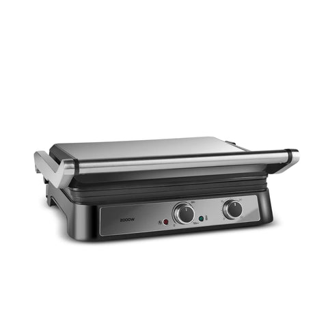 Karaca Inox Toastmate Grill 6 Slice Capacity Time Adjustable Cast Iron Plate Grill and Toaster 2000W
 