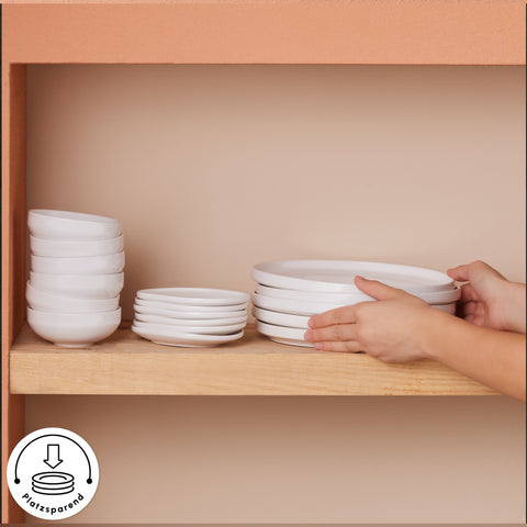 Karaca Stream Bone Meridian 34 Parça 6 Kişilik Kahvaltı Takımı Beyaz 