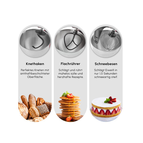 Karaca Mastermaid Chef Ultra D2000W Küchenmaschine mit Digitaldisplay Starlight 7L