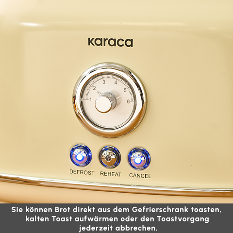 Karaca Retro Cremefarbenes Toaster