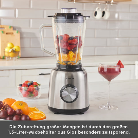 Karaca Inox 1.5 Lt Cam Hazneli Inox Smoothie Blender