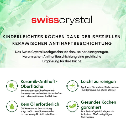 Karaca Swiss Crystal Almond Cream Kasserolle mit Edelstahlgriff 18 cm