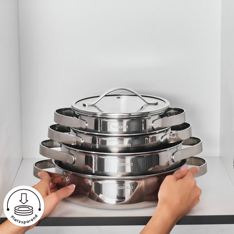 Karaca 3 Ply Culinara 8 Teilig Kochgeschirr Set