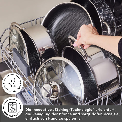 Karaca 3Ply, Edelstahl Guardian 7-teiliges Kochgeschirr-Set, Induktion, Silber