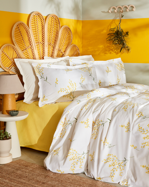 Karaca Loretta Duvet Cover Set, Single, Yellow