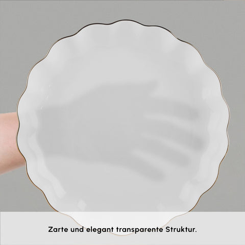 Karaca Fine Pearl Extra Shell 58 Parça 12 Kişilik Yemek Takımı Gold