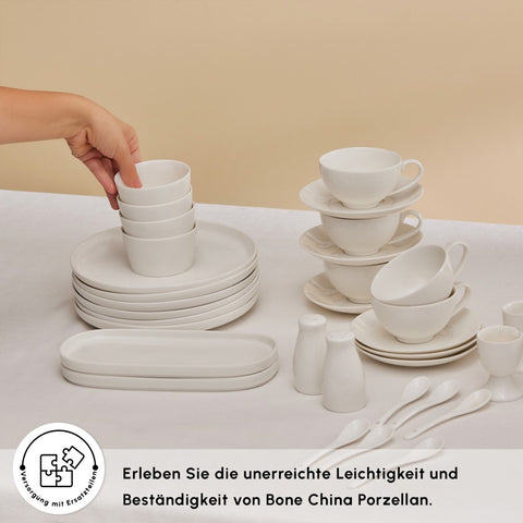 Karaca Stream Pure Favaro 38-Teiliges 6-Personen Frühstücksset