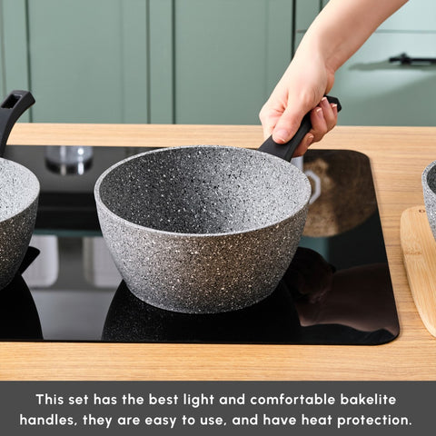 Karaca Gris Biogranit Induction Milk Pot Set, 2 Piece