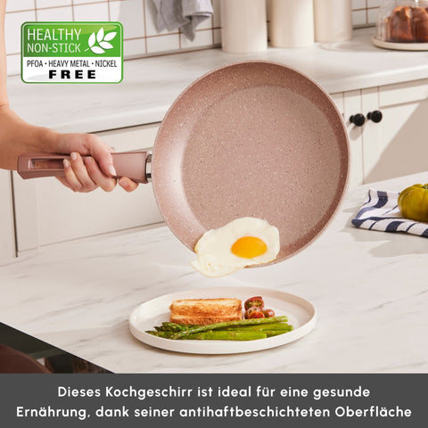 Karaca Biogranit Rosegold Induktions-Topfset, 12 Teilig