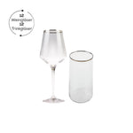 Karaca Ines 24-Piece Gold Glassware Set for 12