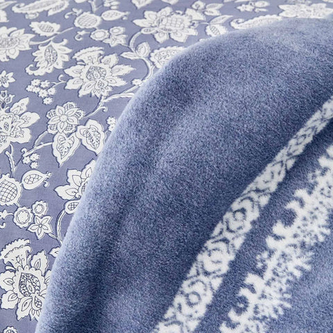 Karaca Celerina Bettwäsche-Set aus 100 % türkischer Baumwolle, Doppelbett, Blau