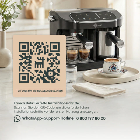 Karaca Hatır Perfetto Espresso und Türkischer Kaffee Maschine INOX