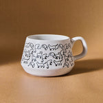 Karaca Weiße Katzen-Tasse, 450ML