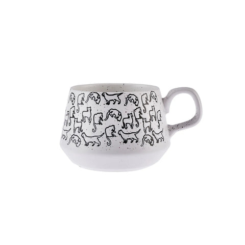 Karaca Weiße Katzen-Tasse, 450ML