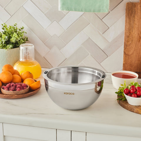 Karaca Mutfaksever Ice Hot Bowl Servierschüssel aus Edelstahl 20cm