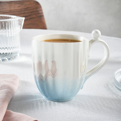 Karaca Shell Lüster Blauer Becher, 380ML