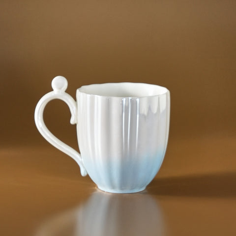Karaca Shell Lüster Blauer Becher, 380ML