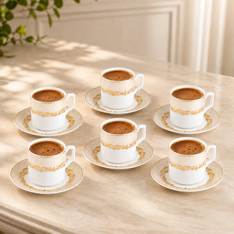 Karaca Vildan Coffee Cup Set for 6 People, 100 ml