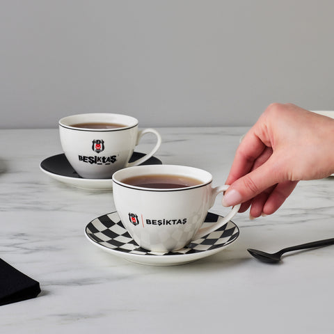 Karaca x Beşiktaş Licensed 2-Person Tea Cup Set, 220ML