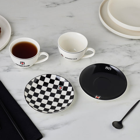 Karaca x Beşiktaş Licensed 2-Person Tea Cup Set, 220ML