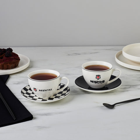 Karaca x Beşiktaş Licensed 2-Person Tea Cup Set, 220ML