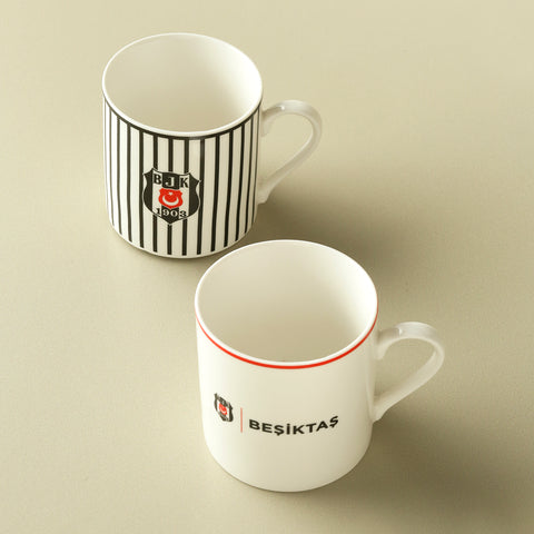Karaca x Beşiktaş Lizenziertes 2-Personen-Teetassen-Set, 230ML