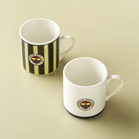 Karaca x Fenerbahçe Lizenziertes 2-Personen-Teetassen-Set, 230ML