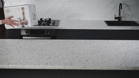 Karaca Mastermaid Küchenroboter aus Stahlglas, Langer Mixer 8 ın 1, 2500 W, Black Copper