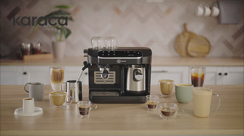 Karaca Hatır Perfetto Espresso und Türkischer Kaffee Maschine INOX